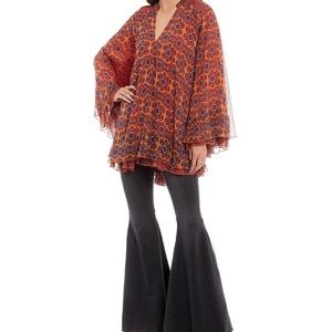 Free People ×  Gabi Tunic Bell Sleeve Swing Dress